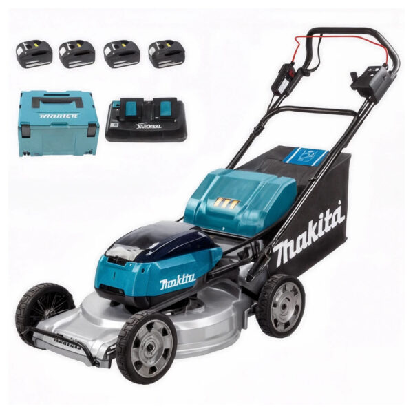 Makita DLM533 - Tosaerba semovente a batteria - 4x18 V/5 Ah - Larghezza di taglio 53 cm