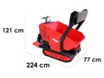 Carriola cingolata Blue Bird-Trasporter-500DL - Cassone ribaltabile idraulico da 500 kg