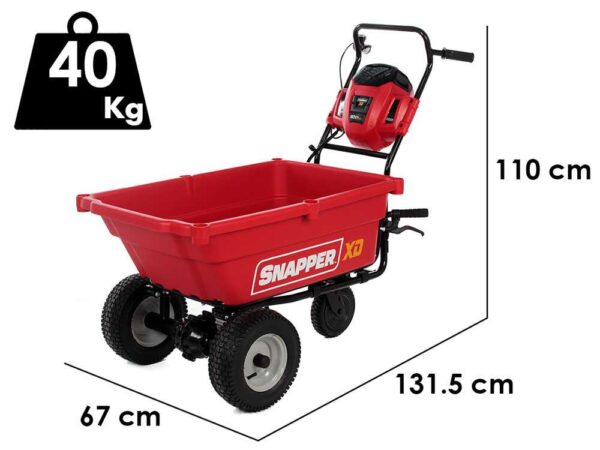 Electric Wheelbarrow - Snapper - ESXDUC82 - Self-Propelled Wheelbarrow - 4Ah/82V Battery