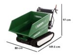 Carriola motorizzata a cingoli - dumper - Greenbay - tipper - 500 - motore Honda GP160