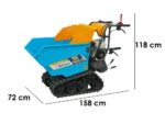 Carriola motorizzata a cingoli EuroMech EM400H con cassone ribaltabile e capacità di carico di 400 kg