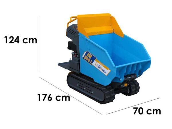 Carriola EuroMech EM500L con cassone ribaltabile idraulico da 500 kg