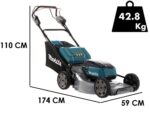 Makita DLM533 - Tosaerba semovente a batteria - 4x18 V/5 Ah - Larghezza di taglio 53 cm