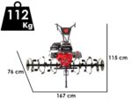 Italian Power RG 7.2-130Q-Z - Motozappa a benzina 15 HP - Motore Rato R420