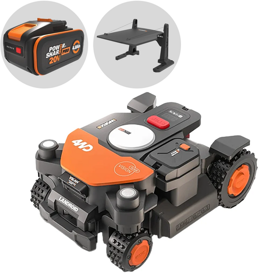 Worx Landroid Vision Cloud WR340E - Robot Tagliaerba 4WD - Senza impianto - Scegli il tuo omaggio!